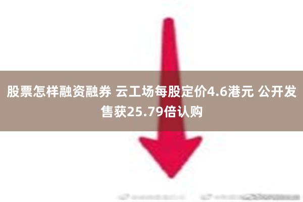 股票怎样融资融券 云工场每股定价4.6港元 公开发售获25.79倍认购