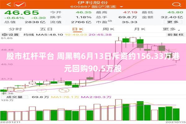 股市杠杆平台 周黑鸭6月13日斥资约156.33万港元回购90.5万股