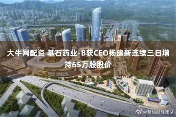 大牛网配资 基石药业-B获CEO杨建新连续三日增持65万股股价