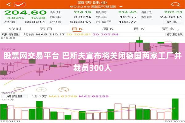 股票网交易平台 巴斯夫宣布将关闭德国两家工厂并裁员300人